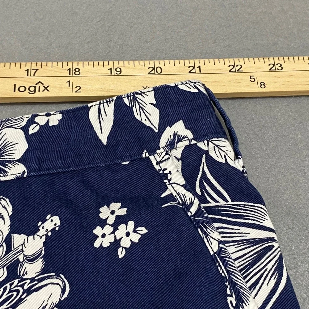 Polo Ralph Lauren Men Relaxed Fit Navy Aloha Bear Pineapple Print Shorts Size 42